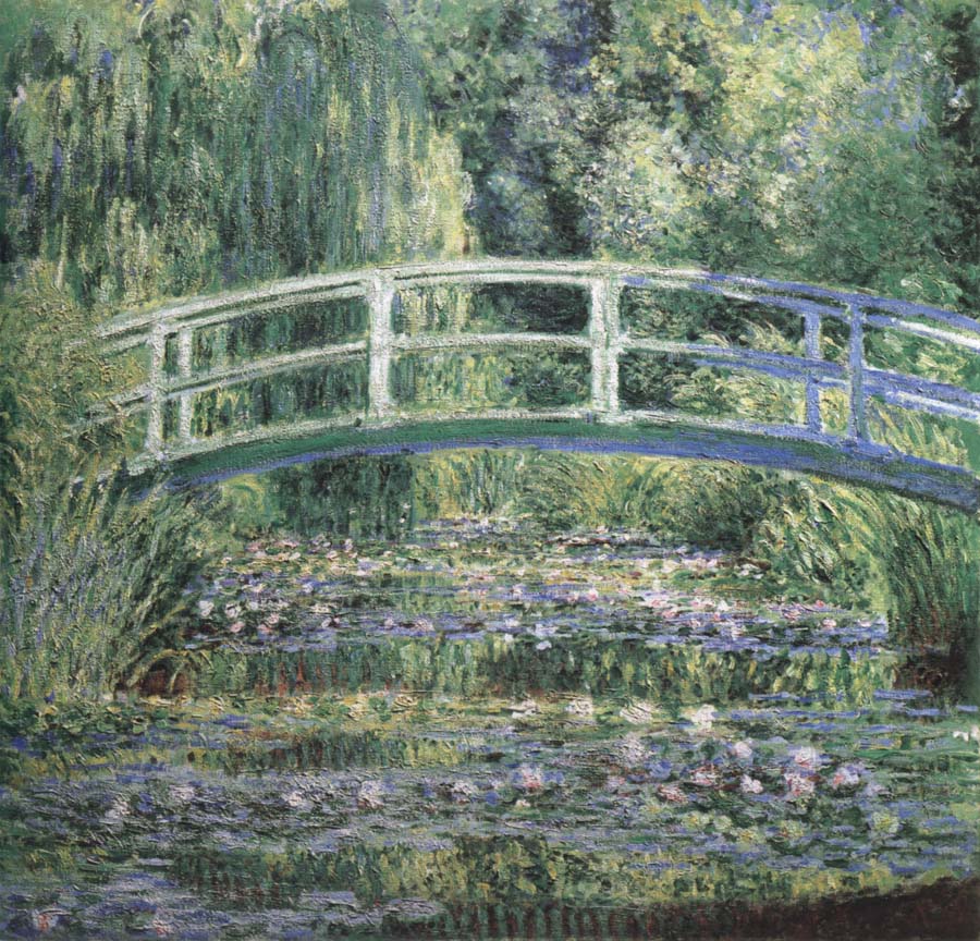 Waterlilies and Japanese Bridge